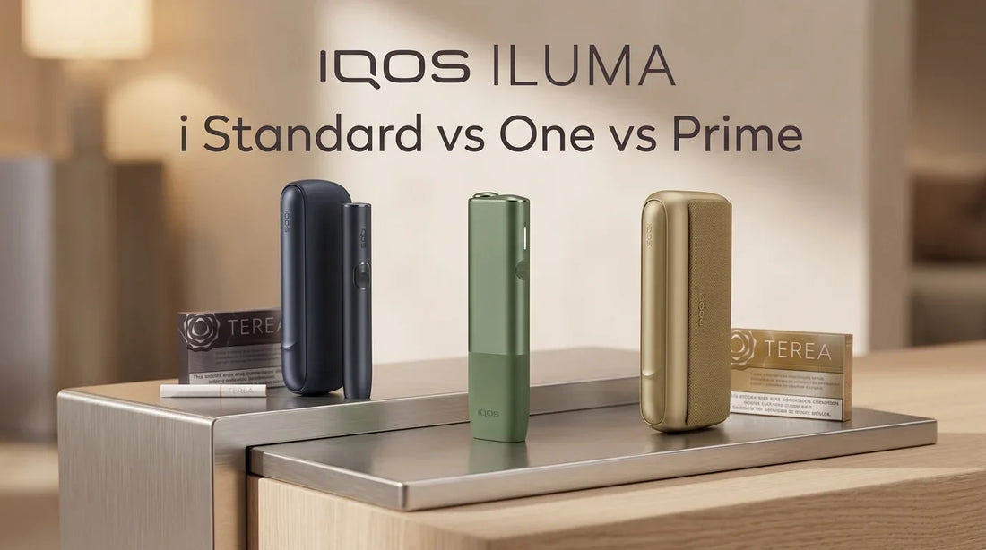 IQOS ILUMA i Standard, ONE and Prime devices side by side with TEREA packs, Dubai